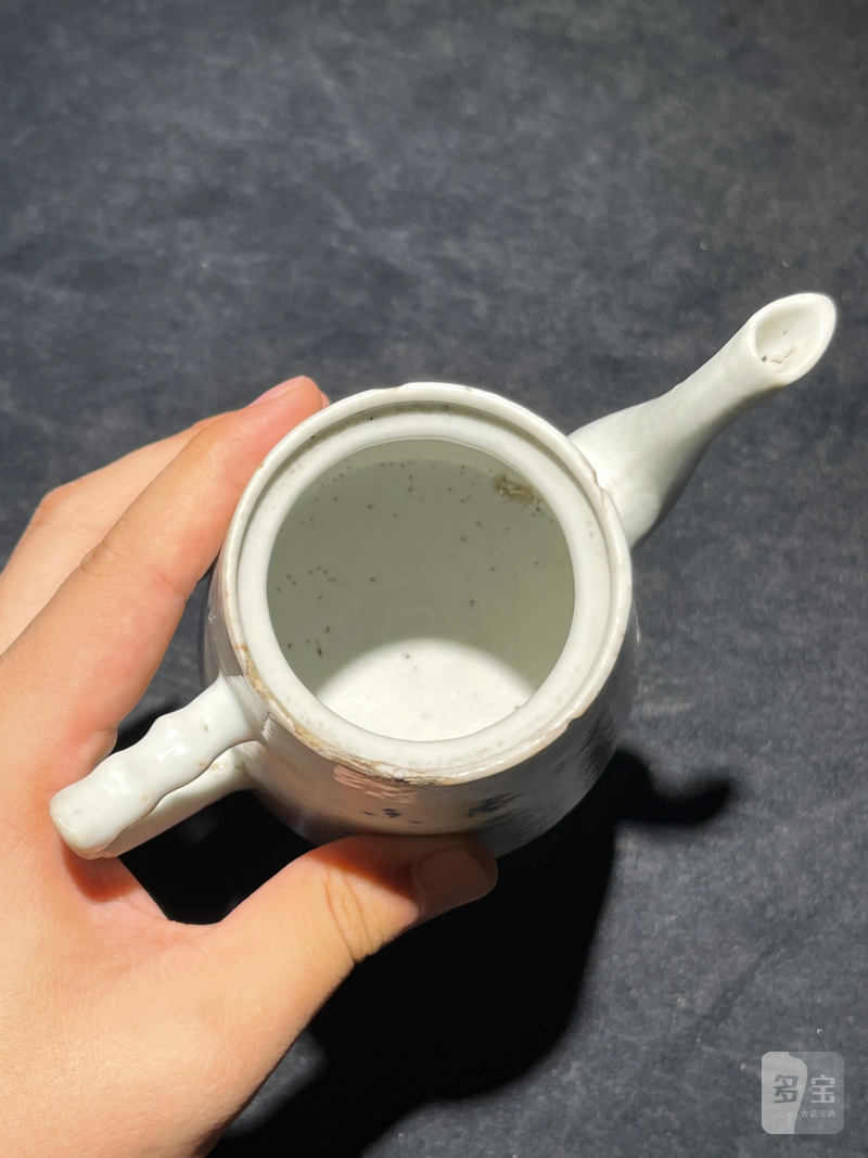 民国 王步风格青花花鸟纹执壶 - 图5